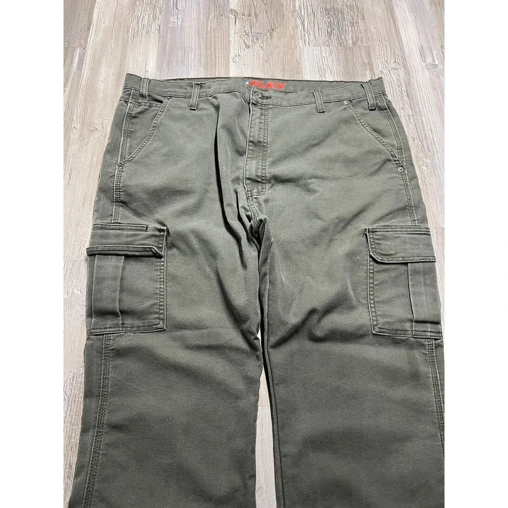 Faded Distressed Black Cargo Pants Baggy Goth Skater Workwear Dickies Flex 42x30